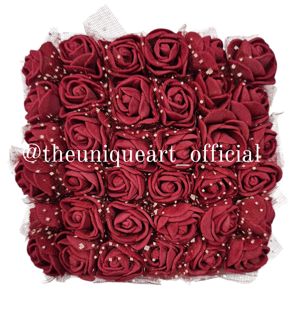 Foam Flower Maroon (12pcs)