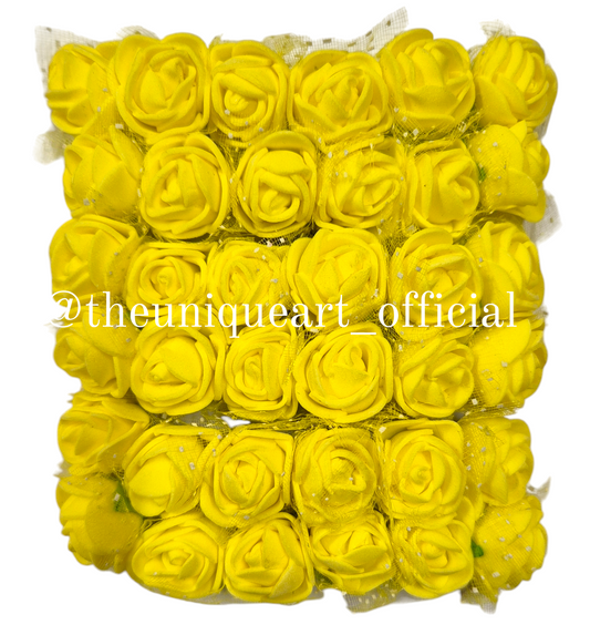 Foam Flower Yellow (12pcs)