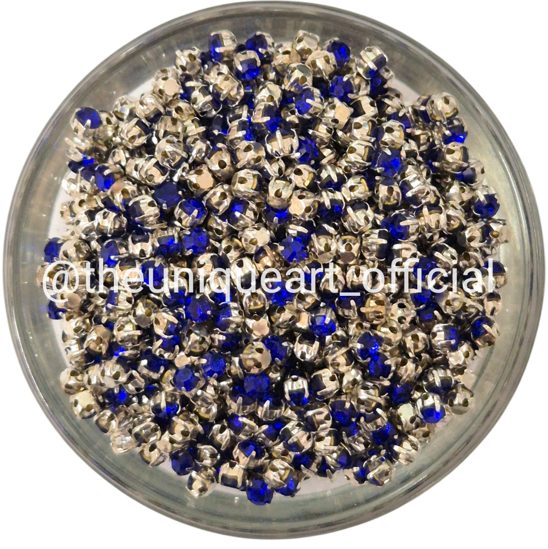 3mm Round Clip Stone Blue