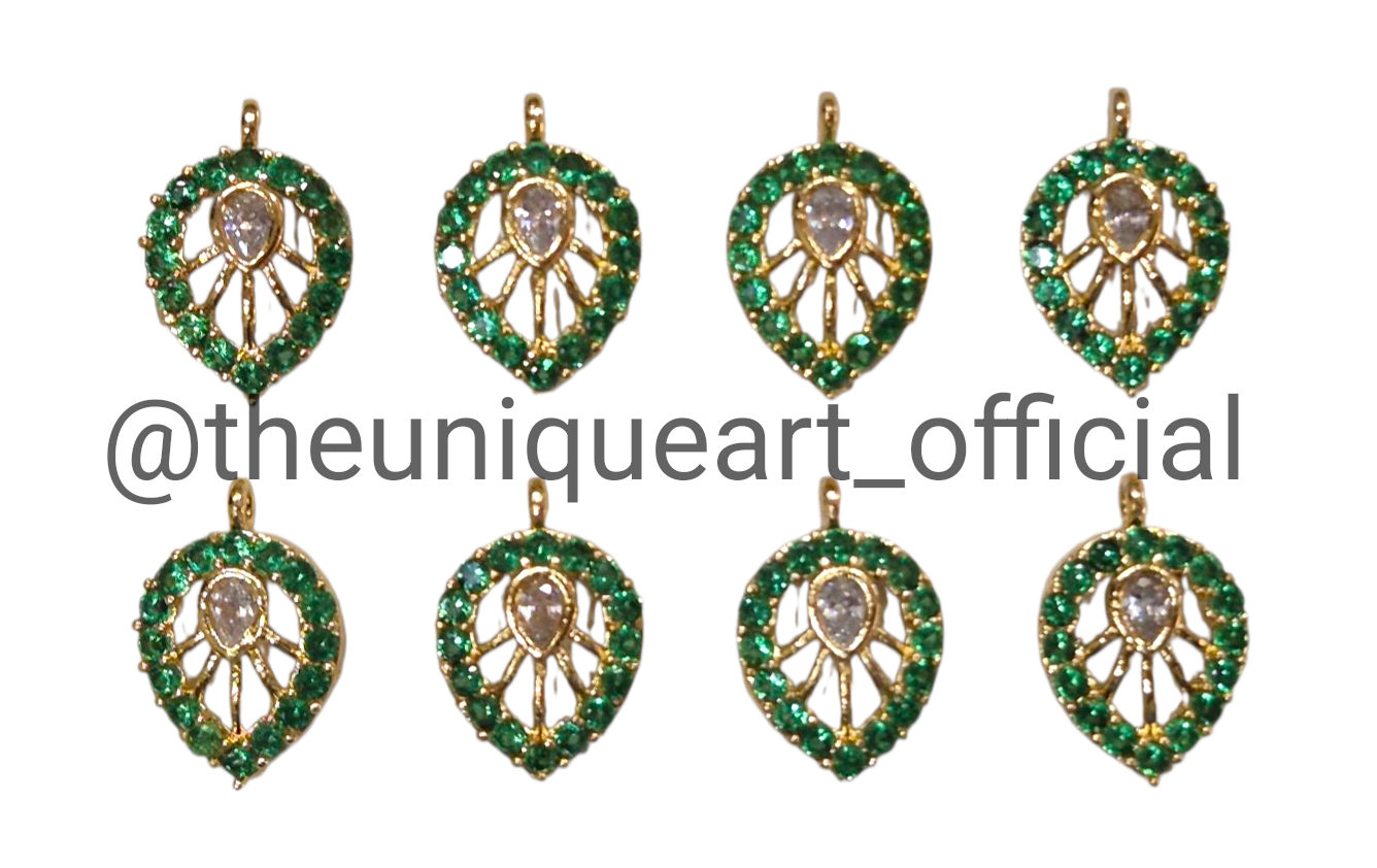 Drop Green (T/P) Silver Zircon High Quality AD Stone