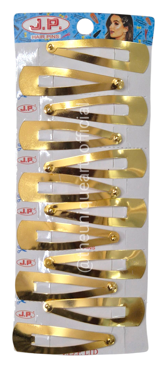 Gold Metal Tic Tack Clip Pack Of 12 Pieces