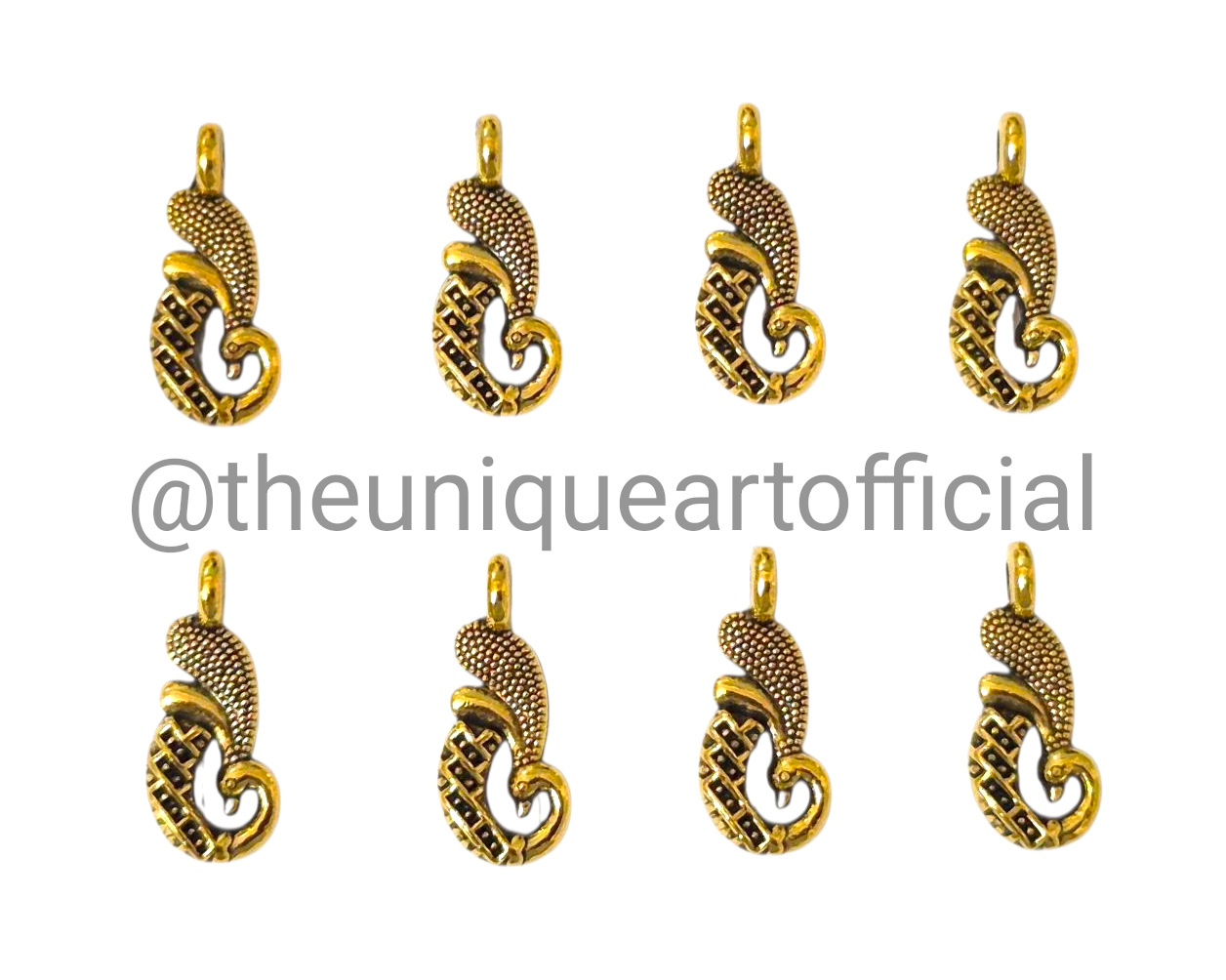 Peacock Small D13 Gold Charm