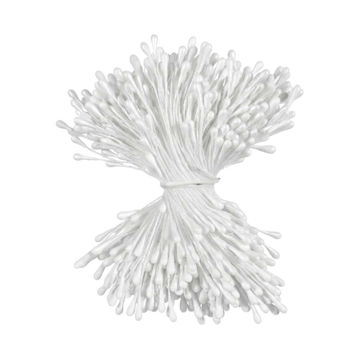 White Artificial Flower Pollen Stamens 1 Bunch (Approx 400pcs)