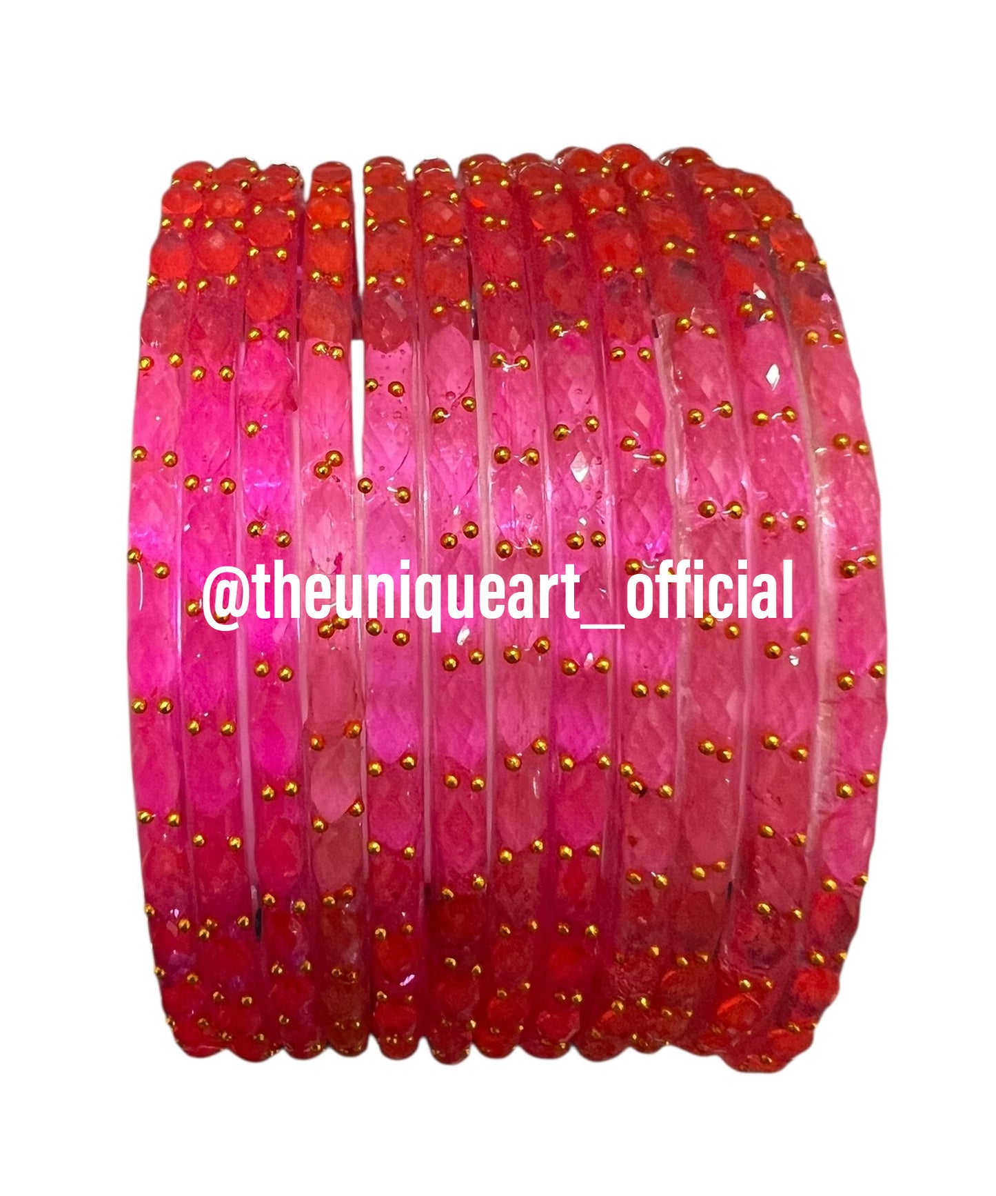 Pink Raindrop Bangles (Pink JML)