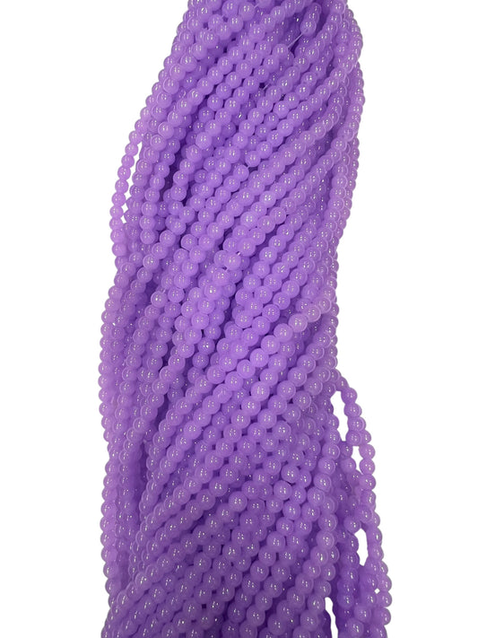 Pastel Purple Glass Jelly Beads (Light)