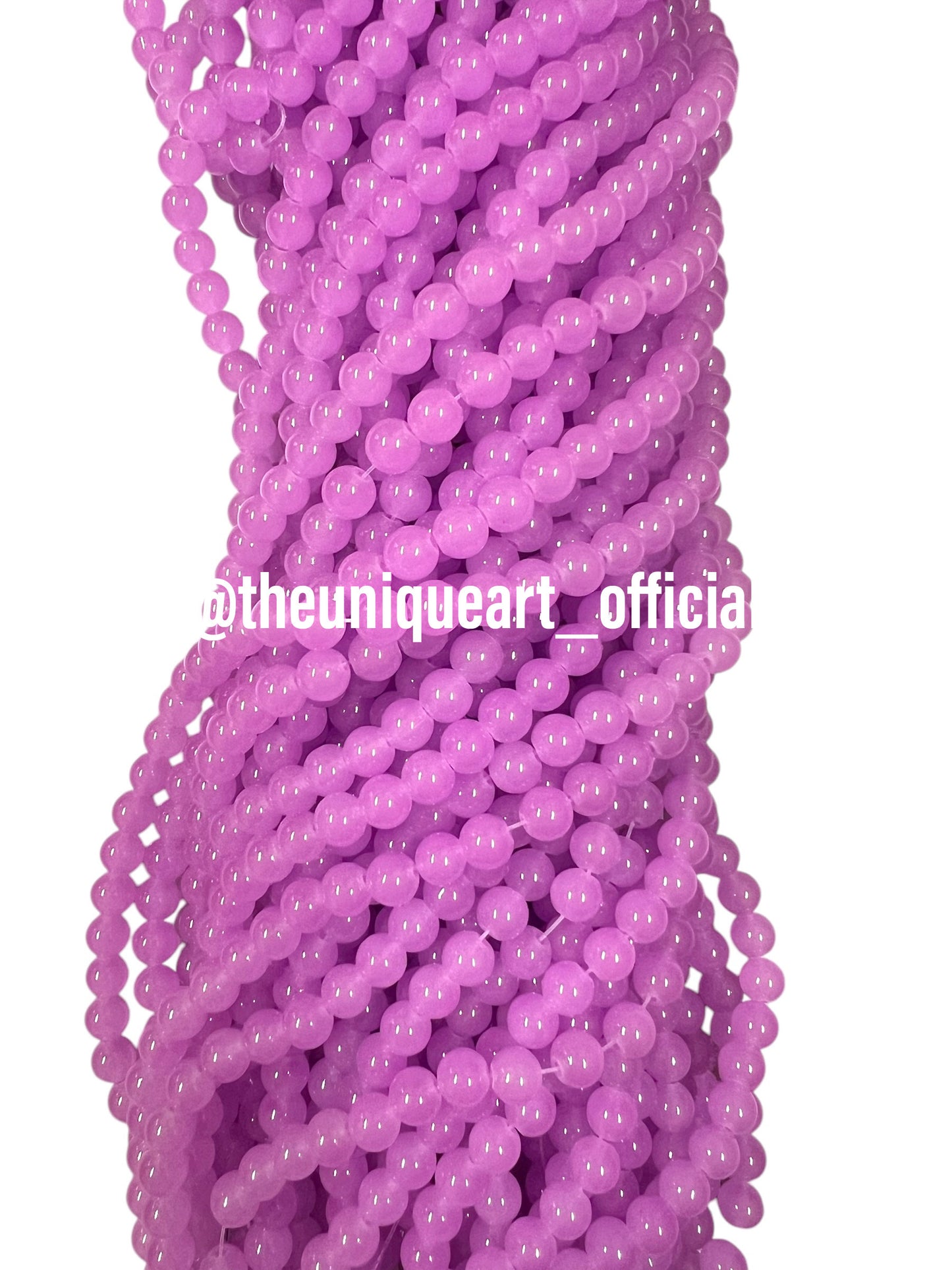 Pastel Purple Glass Jelly Beads