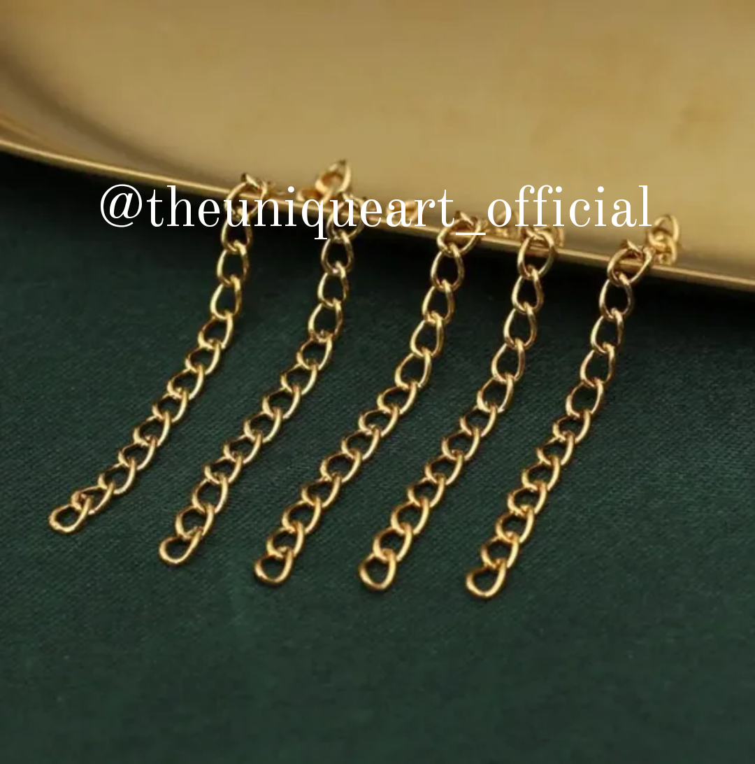 Gold Extenders Chains for Bracelet Necklace Earrings DIY