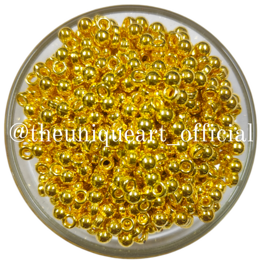 Golden CCB Ghungroo Beads 4mm