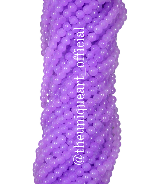 Light Purple Glass Jelly Beads