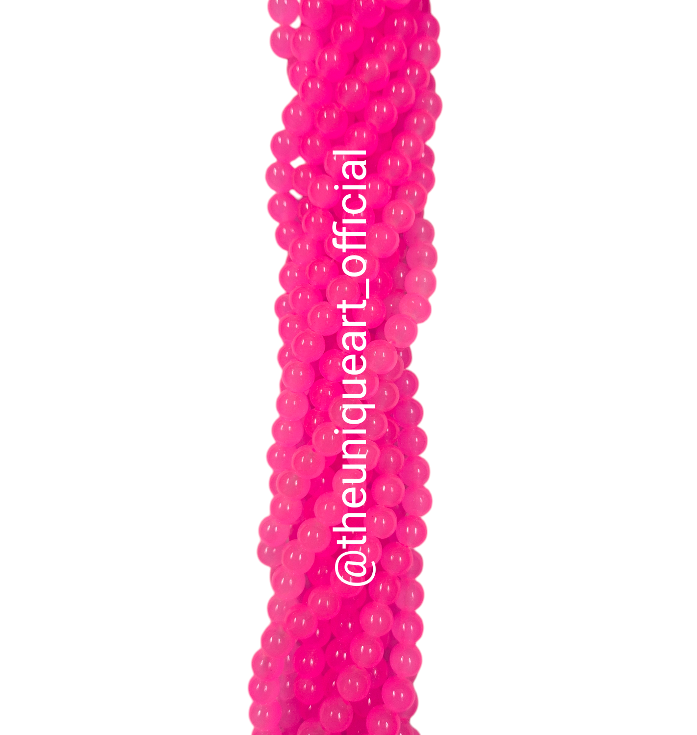 Pink Glass Jelly Beads