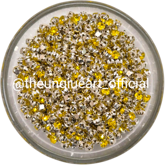 3mm Round Clip Stone Yellow