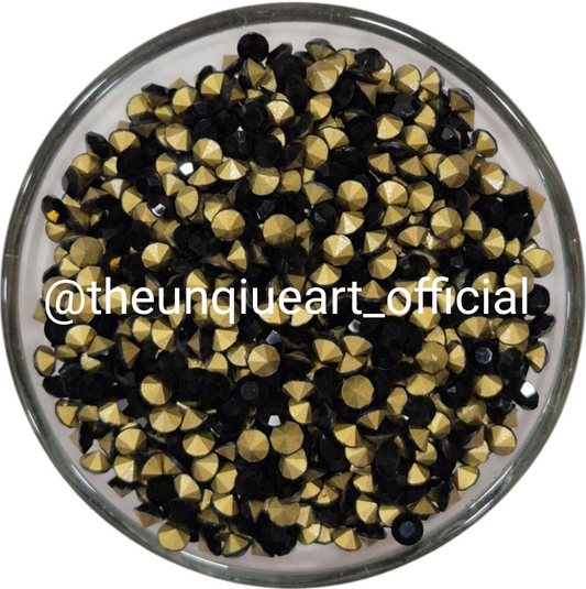 Black 16ss Zircon Glass Stone