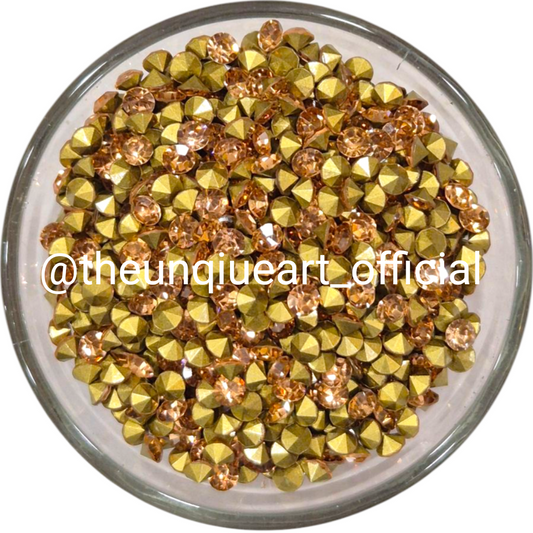 Peach 16ss Zircon Glass Stone