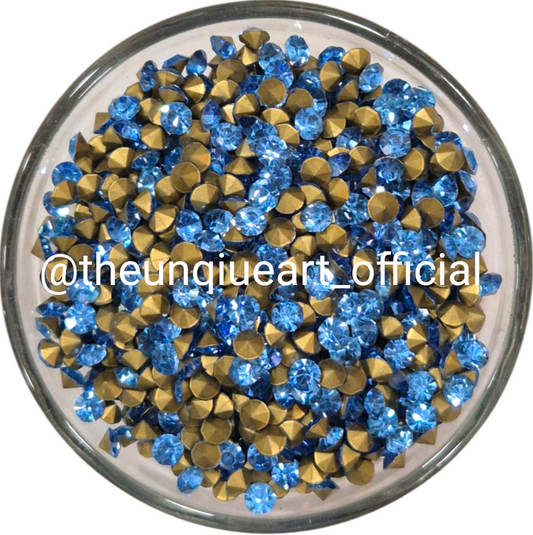 Sky Blue 16ss Zircon Glass Stone