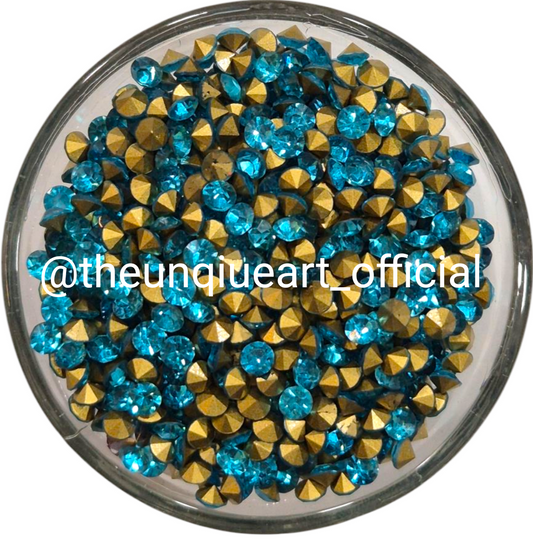 Light Blue 16ss Zircon Glass Stone