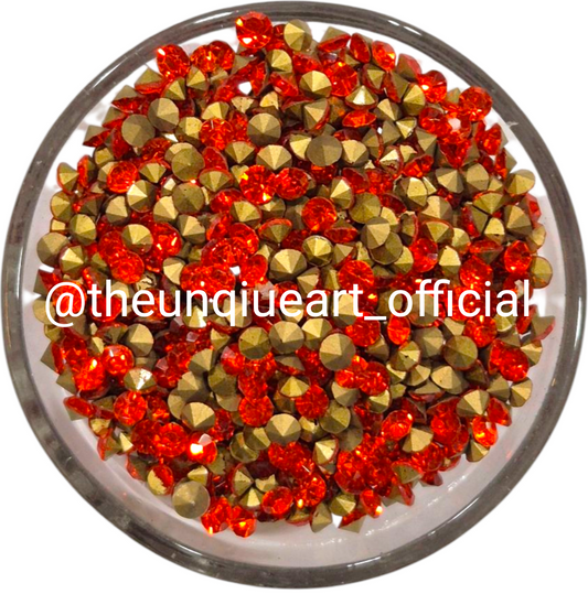 Orange 16ss Zircon Glass Stone