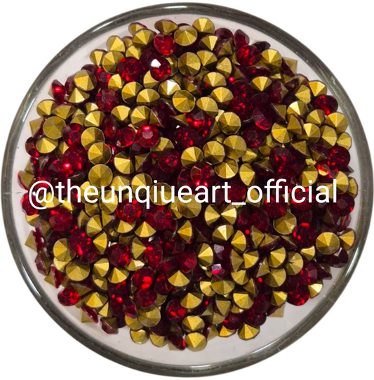 Maroon 16ss Zircon Glass Stone