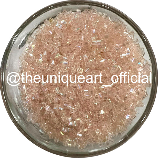 Light Peach Rainbow Cut Beads