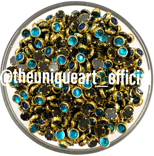 Peacock Blue / Dark Firozi 4mm Glossy