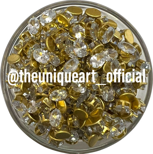 5x8mm Oval Ad Clip Stone