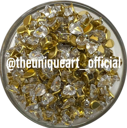 6x8mm Drop Ad Clip Stone