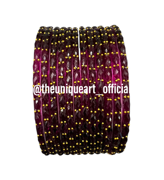 Wine Raindrop Bangles (Wine)