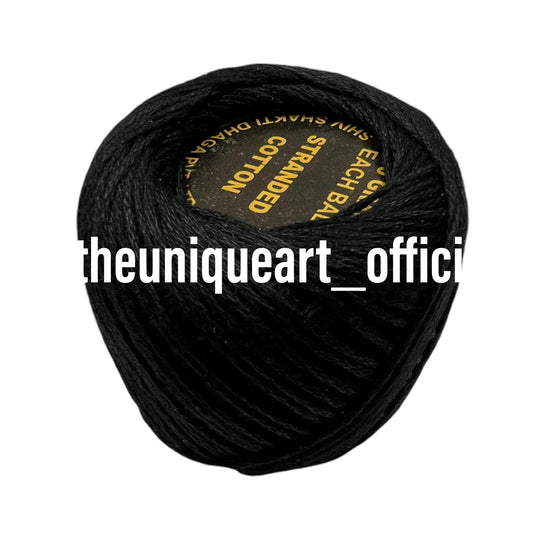 Black Stranded Cotton Thread