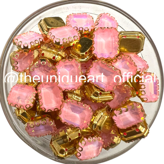 Pink Opal Rainbow 8x10  Rectangle