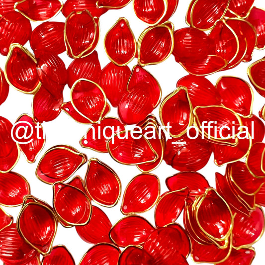 Red Petals Beads