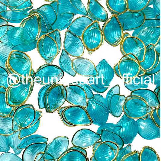 Aqua Petals Beads