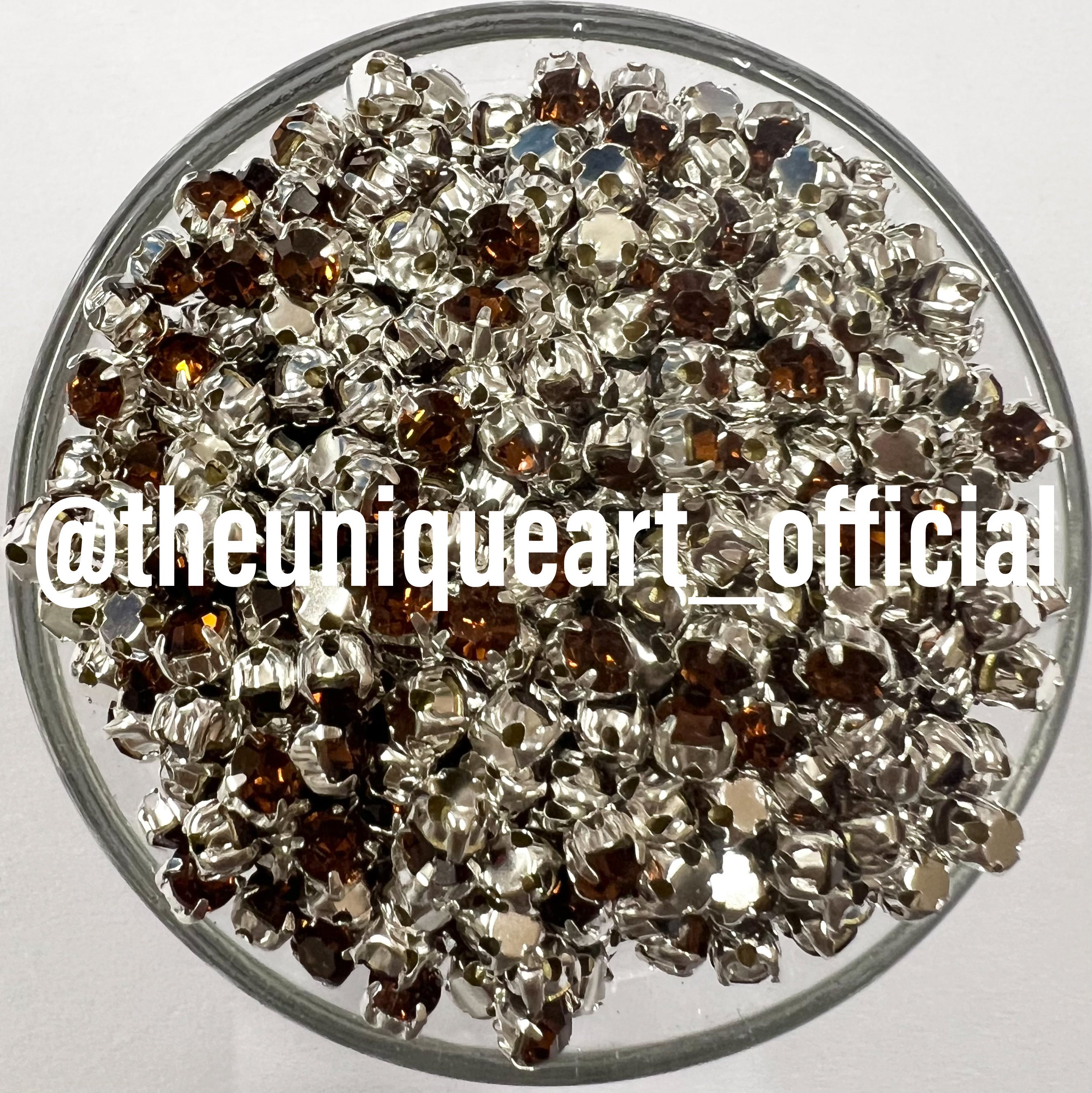 Brown Small Round Clip Stones – The Unique Art