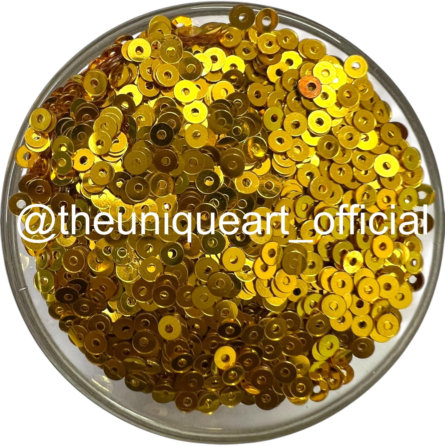 3mm Dark golden Metal Sequins
