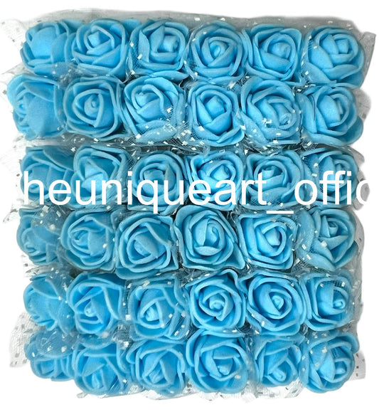 Foam Flower Light Blue (12pcs)