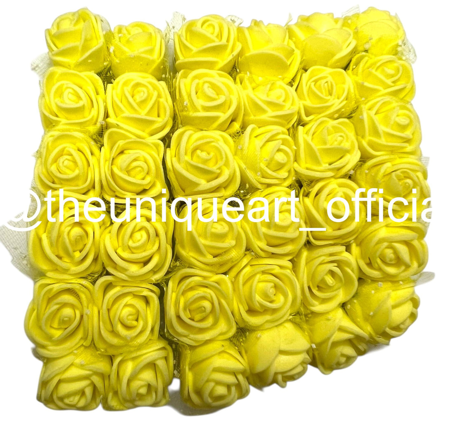 Foam Flower Lemon Yellow (12pcs)