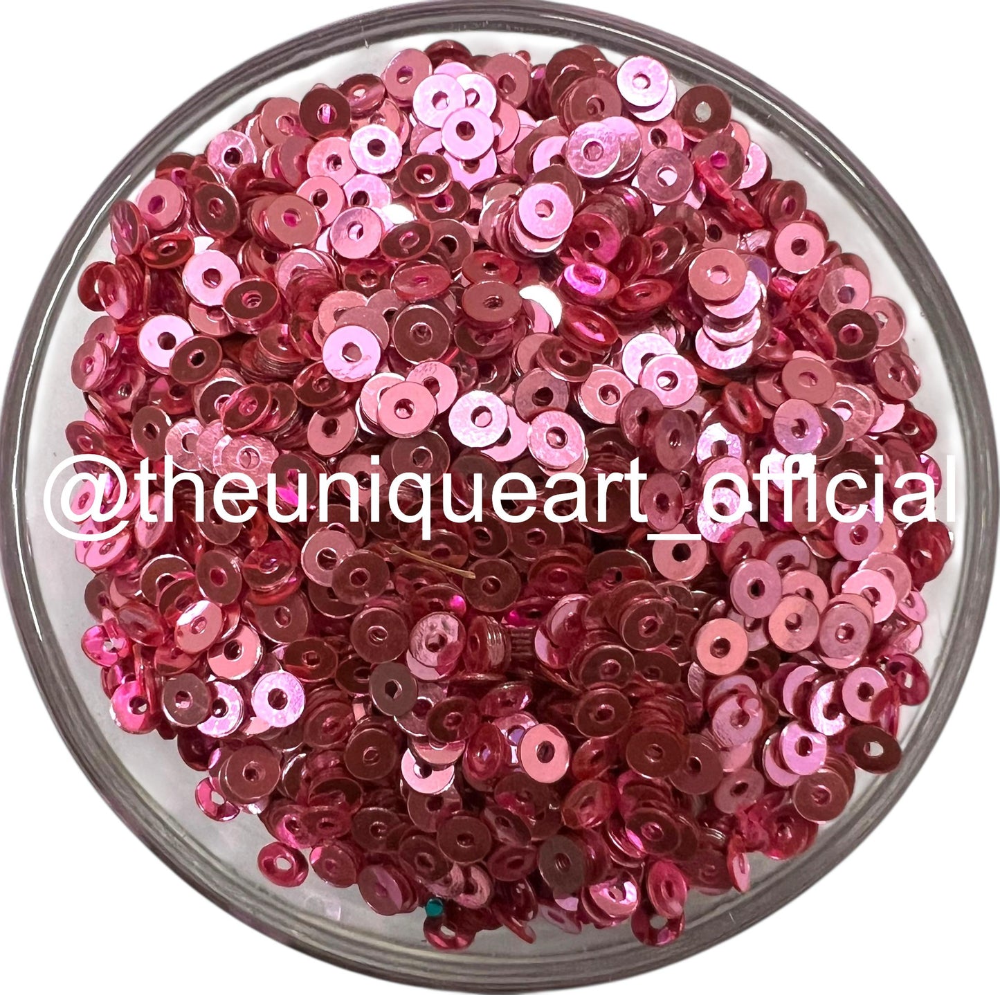 3mm Pink Metal Sequins