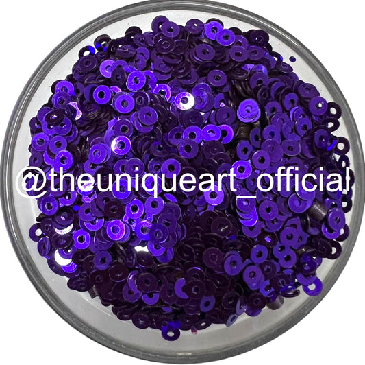 3mm Purple Metal Sequins