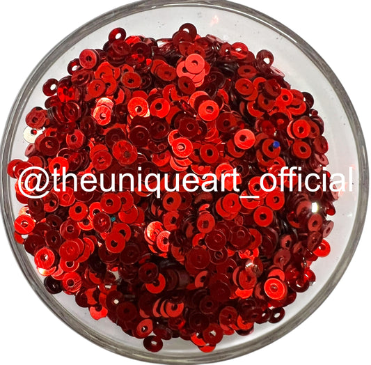 3mm Red Metal Sequins