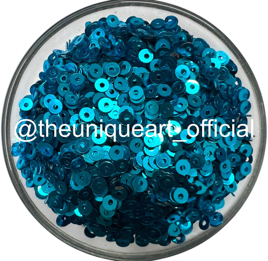 3mm Light Blue Metal Sequins