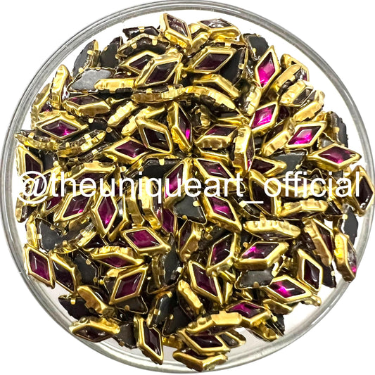 Magenta Rani 8x4 Diamond Glass