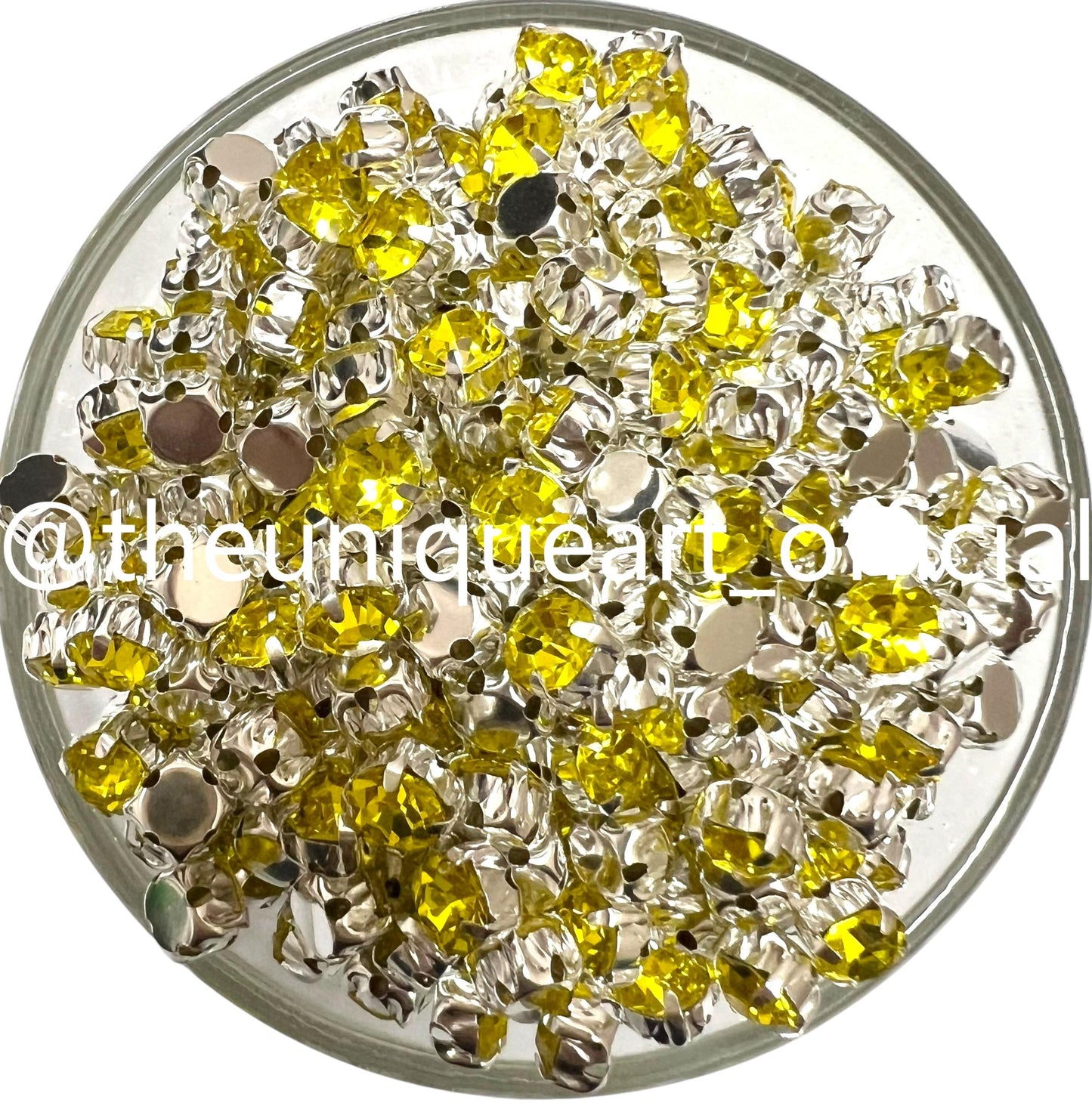 Yellow 5mm Round Clip Stone
