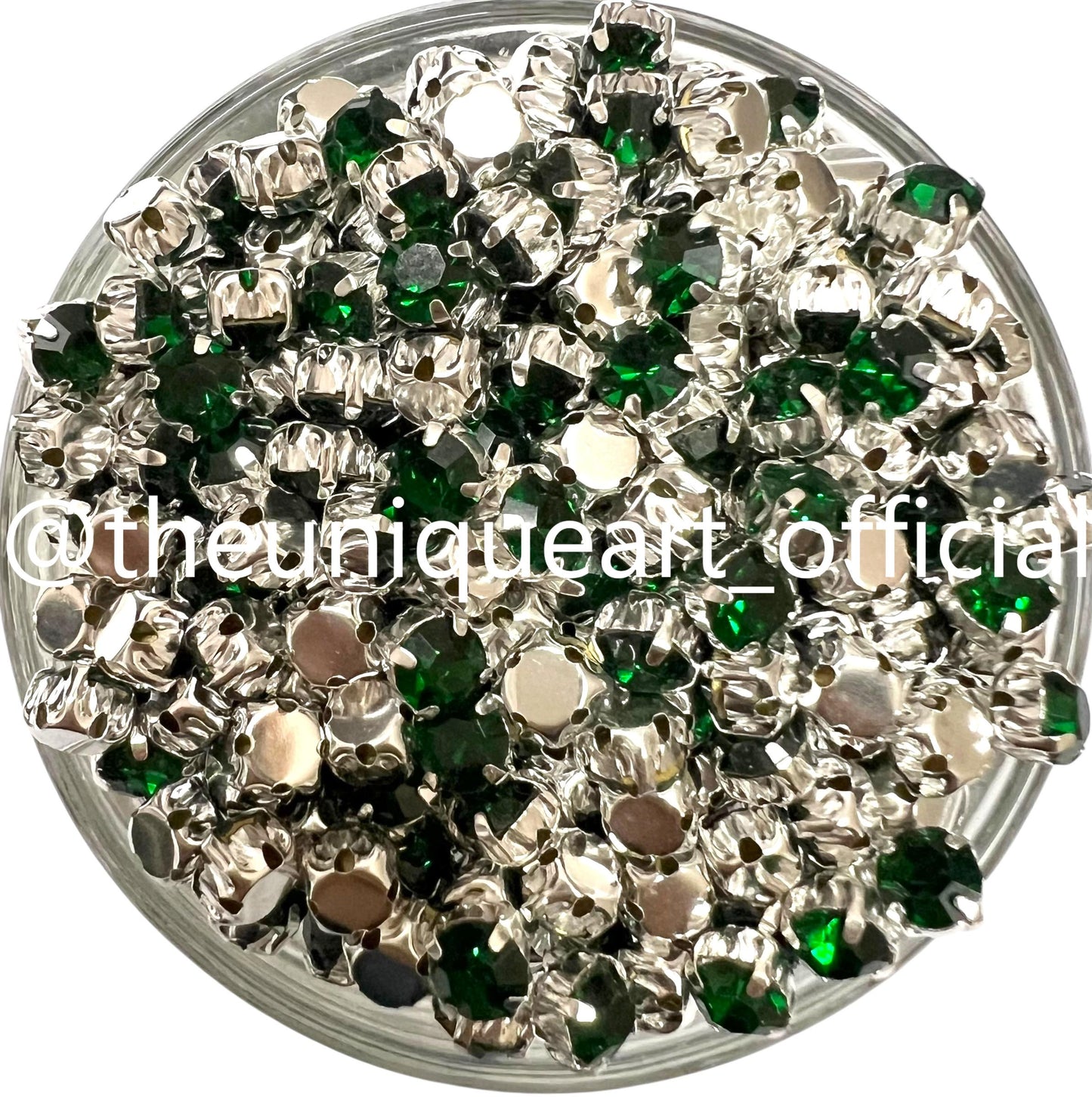 Green 5mm Round Clip Stone