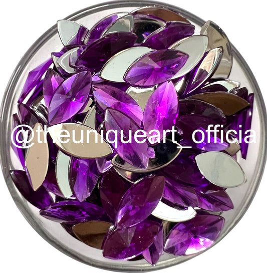 7x15mm eye-shaped flat base acrylic beads for detailed embroidery and custom jewelry making