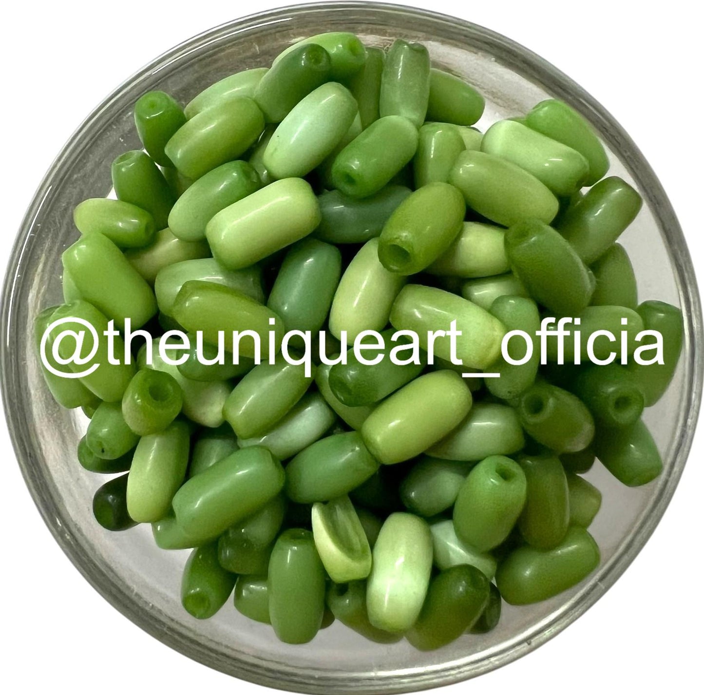 Green Monalisa Capsule Beads (10gms)