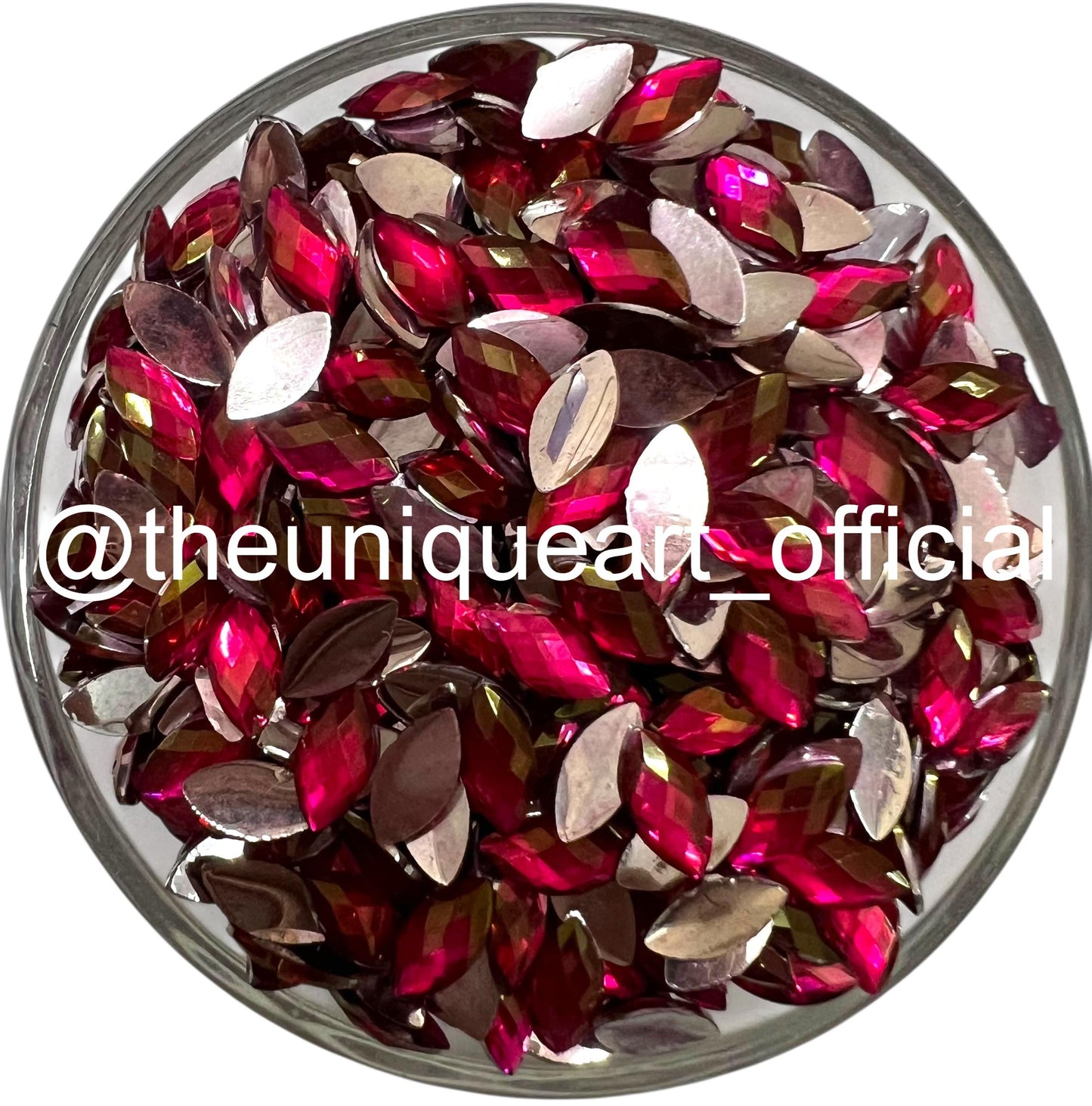 Dark Pink / Rani Eye 8x4mm Resin Beads