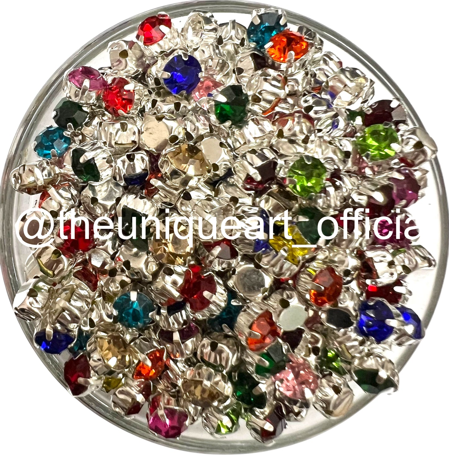 Multicolour 5mm Round Clip Stone