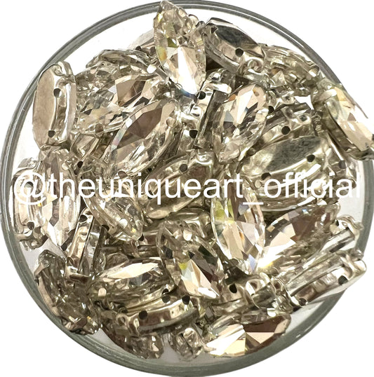 White 7x15 Eye Silver Base