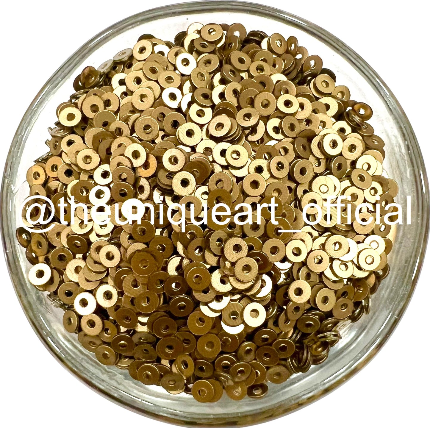 3mm Dull Gold Sequins