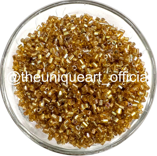 Golden Rainbow Cut Beads