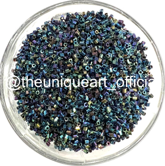 Black Rainbow Cut Beads