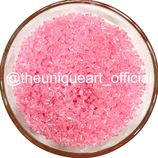 Pink Cut Beads